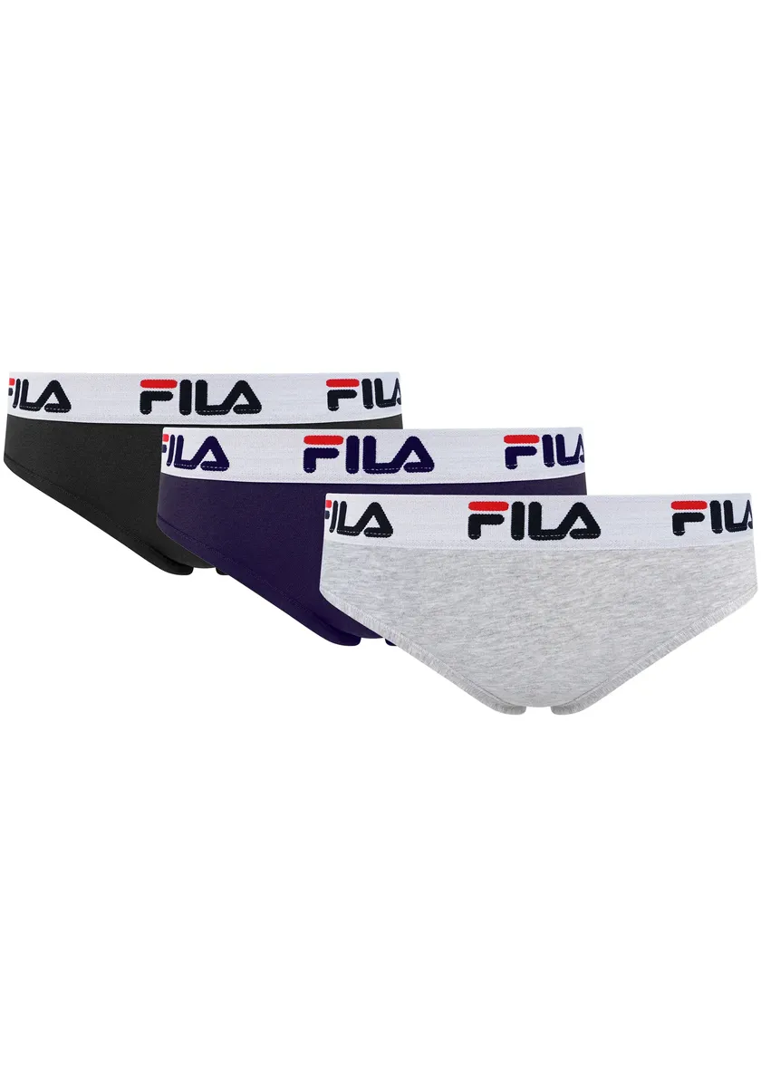 

Бразильские трусы Fila с эластичным поясом с логотипом, цвет Black/Navy/Grey