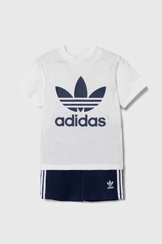 

Хлопковый костюм для новорожденных adidas Originals, белый