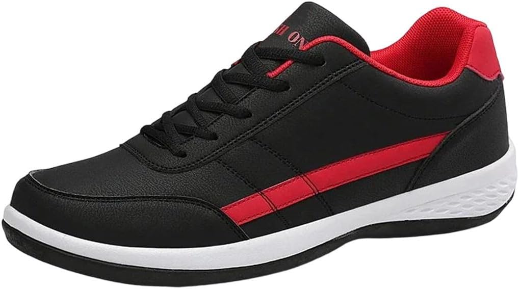 

Мужские кожаные кроссовки с шнуровкой, водонепроницаемые, повседневные, удобные Generic, черный