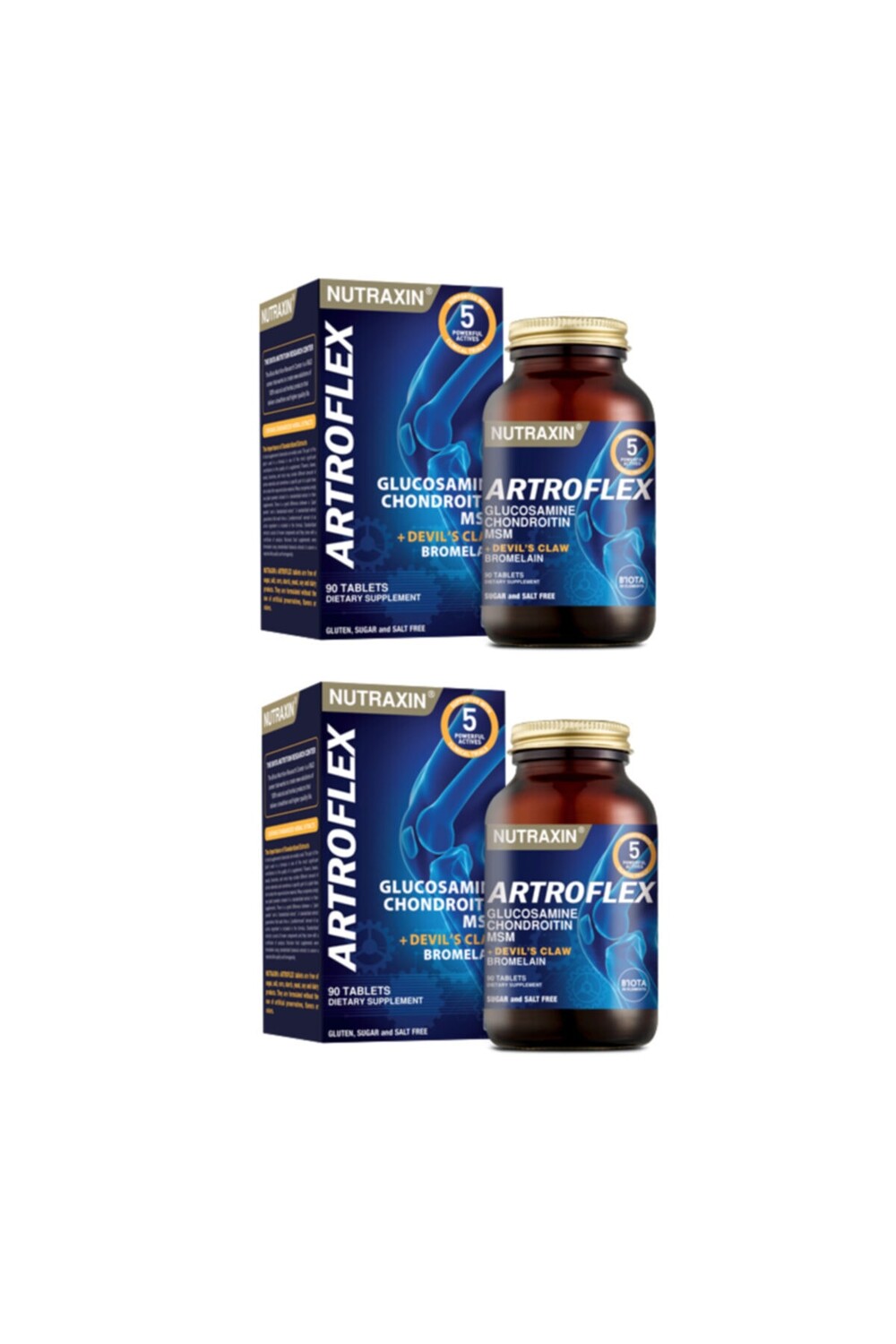 

Nutraxin Artroflex 90 Tablet X2 Pieces от боли в суставах, костях и мышцах