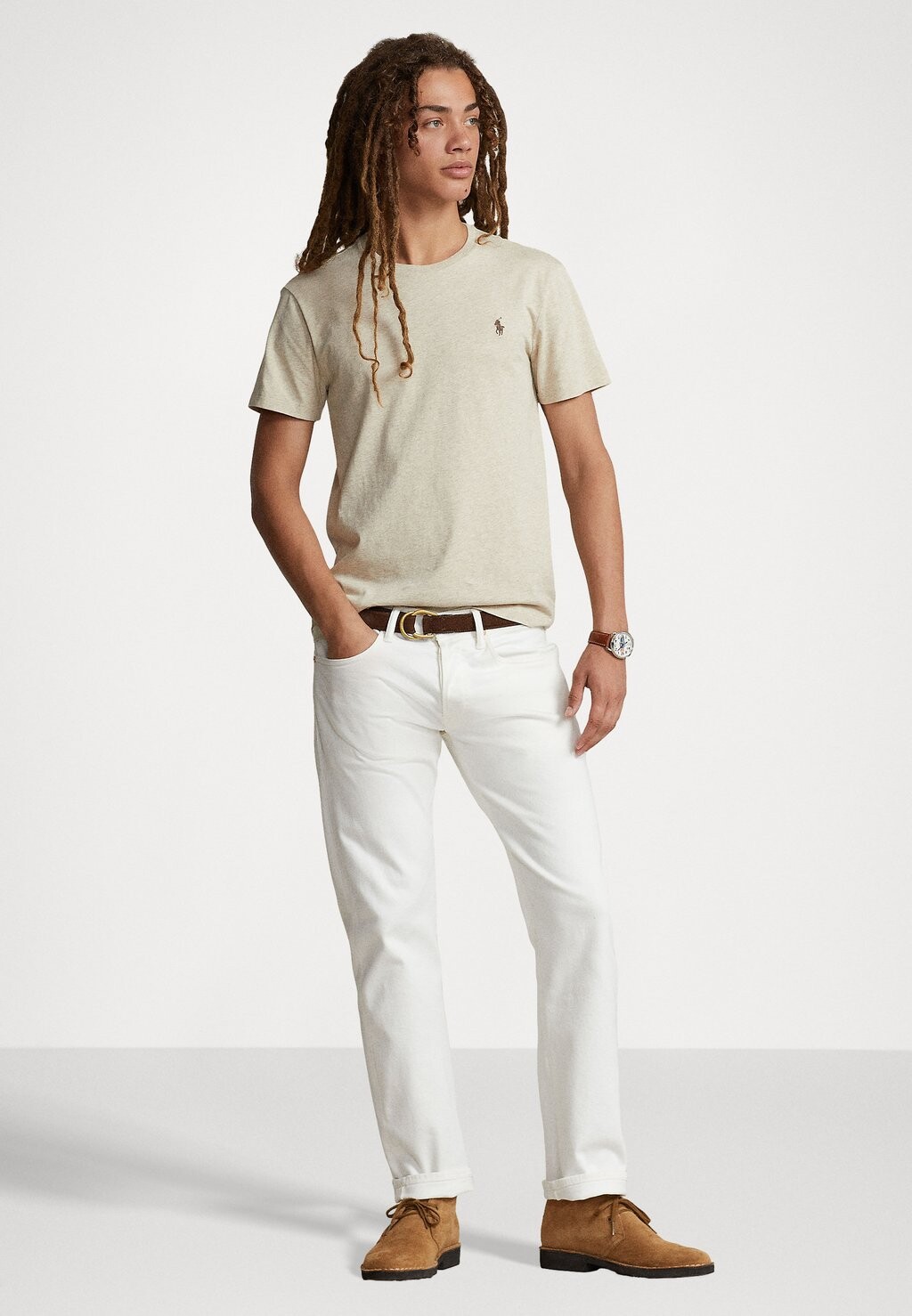 Базовая футболка КОРОТКИЙ РУКАВ Polo Ralph Lauren, экспедиционная дюна — фото 2