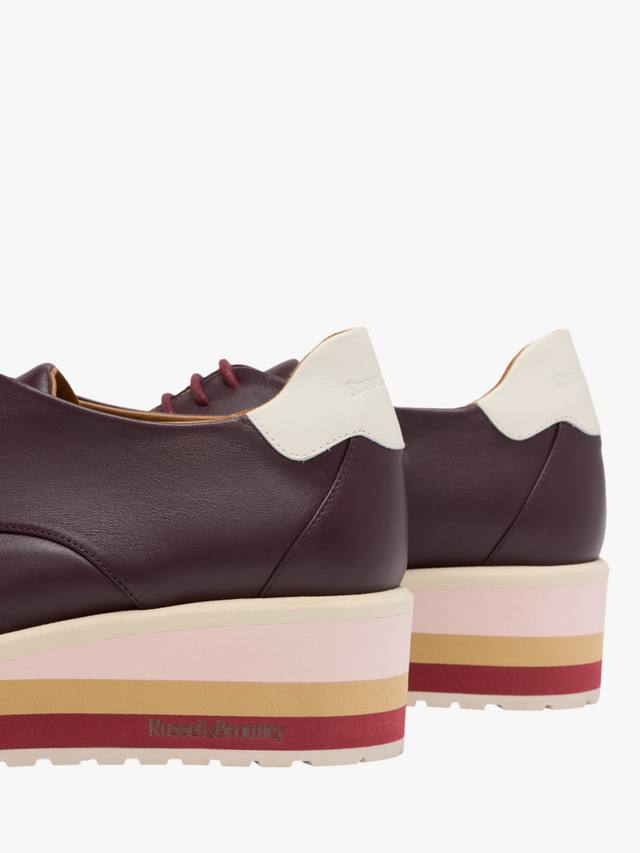 Blakelow кожаные шнурованные платформенные кроссовки Russell & Bromley, Red — фото 3