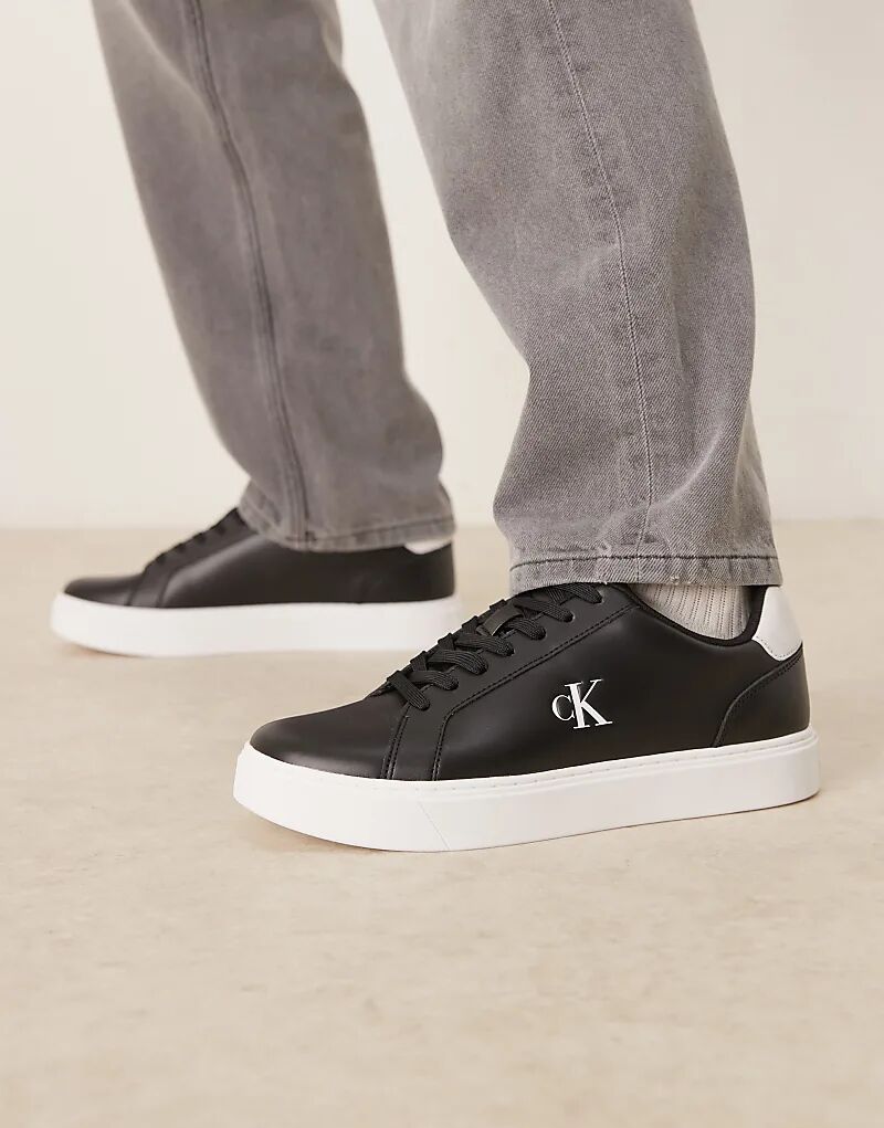 

Классические кожаные кроссовки Calvin Klein Cupsole черного и белого цветов