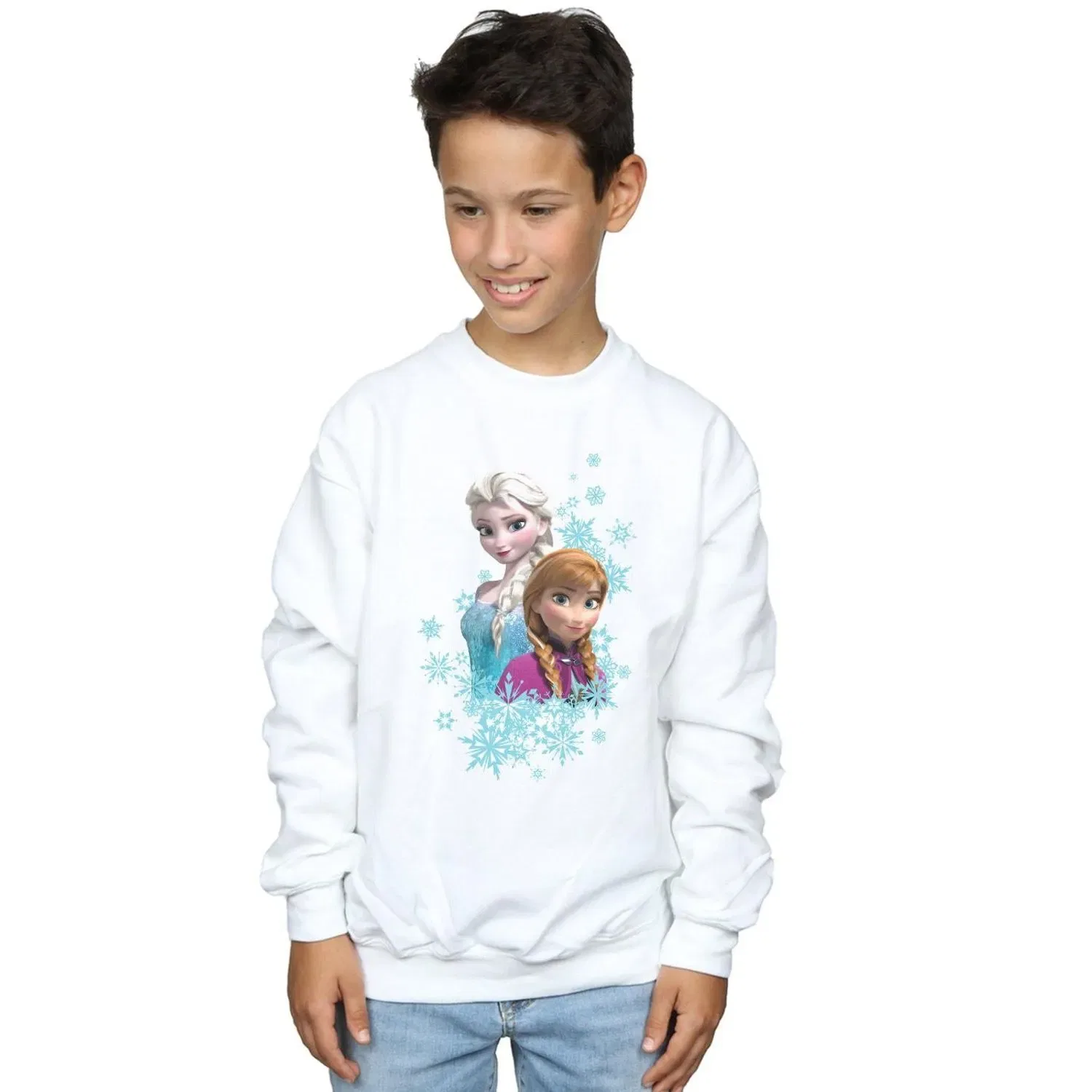 Детская толстовка Disney Frozen Эльза и Анна, белый
