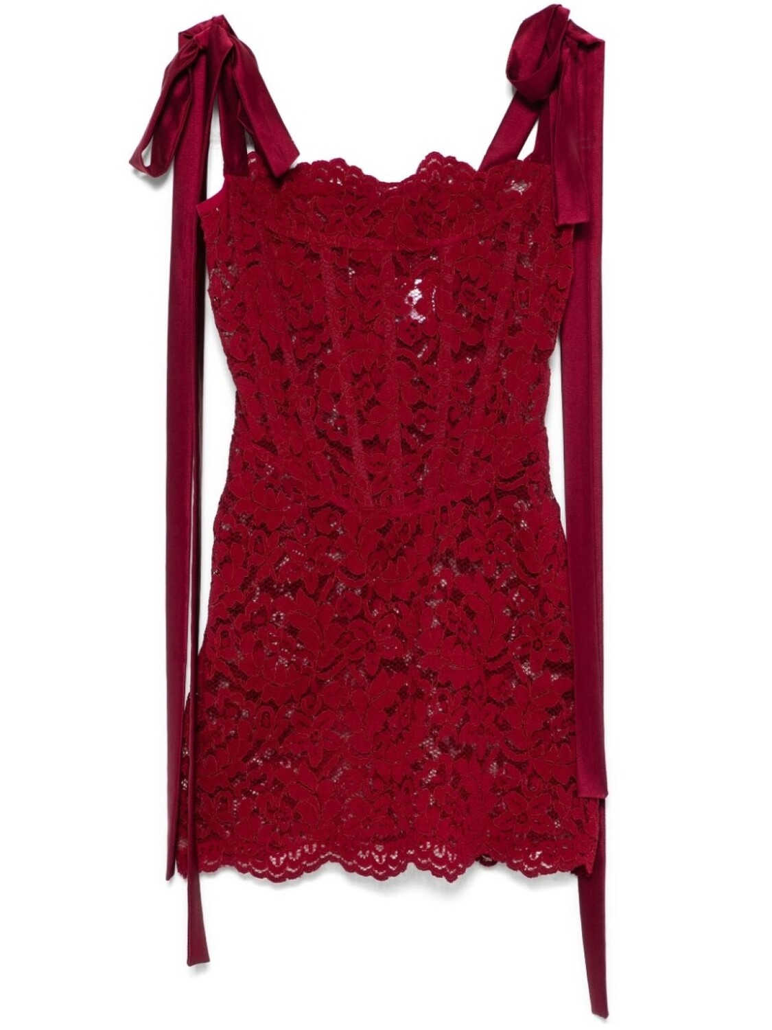 

Atu Body Couture кружевное платье мини из коллаборации с Rue Ra, красный