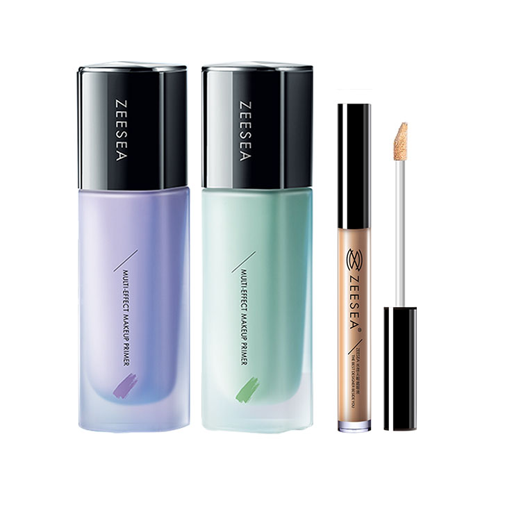 

Многофункциональный корректирующий праймер и тонирующий увлажняющий крем для макияжа набор для безупречной кожи без поров выравнивание тона 3-предметный набор ZEESEA