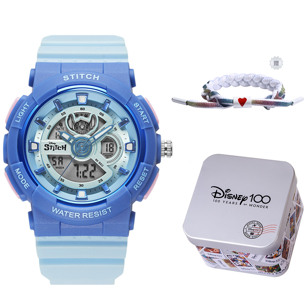 

Disney Часы Electronic+Quartz Movement Watch Unisex Blue Dial, Blue+[Heart Lanyard]