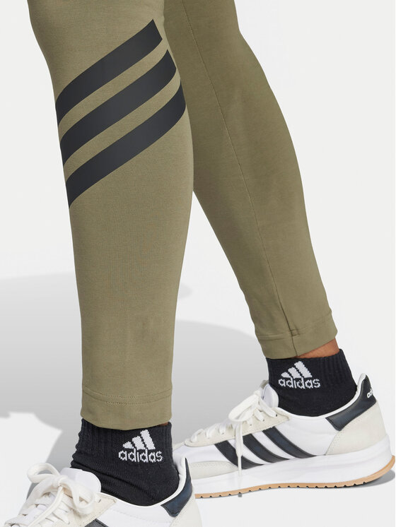 Облегающие леггинсы Future Icons 3-Stripes JE0221 Adidas, зеленый — фото 3