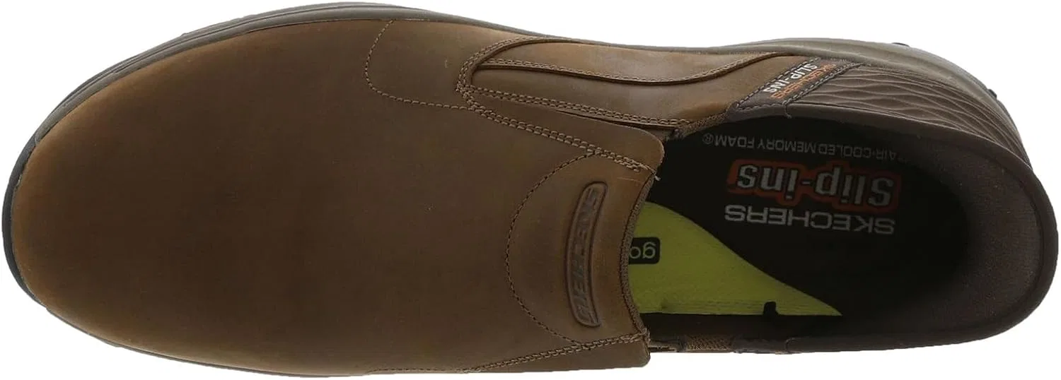 Мужские кожаные слипоны Skechers Craster Lanigan Twin Gore с закругленным носком, темно-каштановый — фото 2