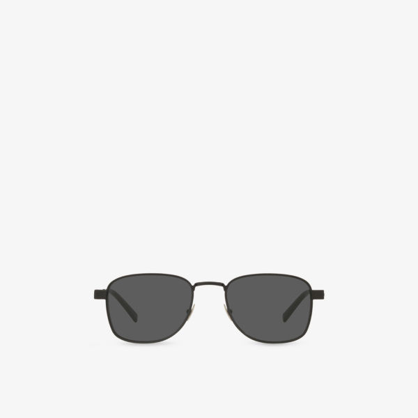 

Солнцезащитные очки Saint Laurent SL 741 с прямоугольной металлической оправой, черный