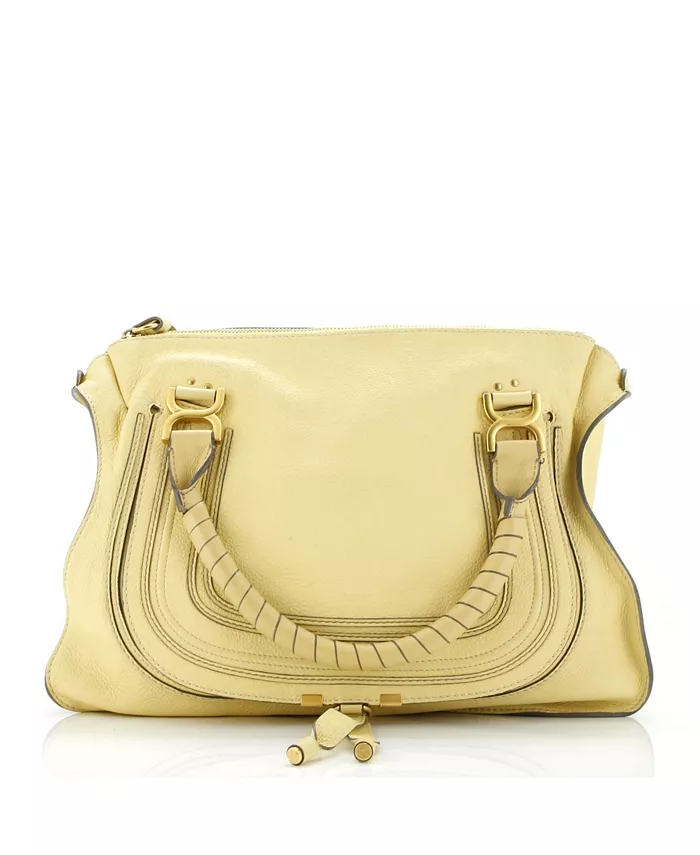 

Большая кожаная сумка через плечо Marcie Pre-Owned Chloe, желтый