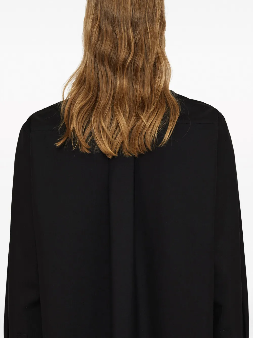 Шелковая рубашка с длинными рукавами JIL SANDER, черный — фото 3