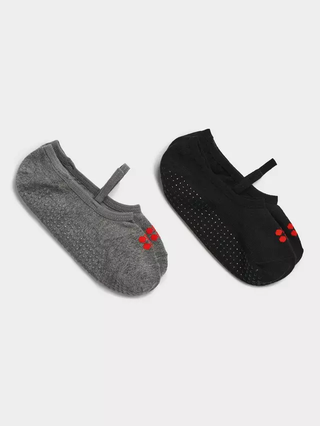 

Носки Sweaty Betty Pilates 2 шт, цвет black/grey