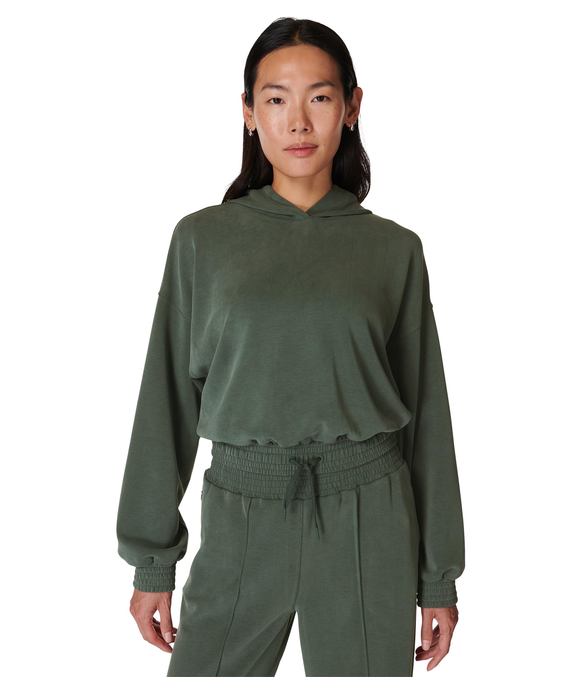 

Худи Sweaty Betty Sand Wash Cloudweight Crop Hoodie, Trek Green