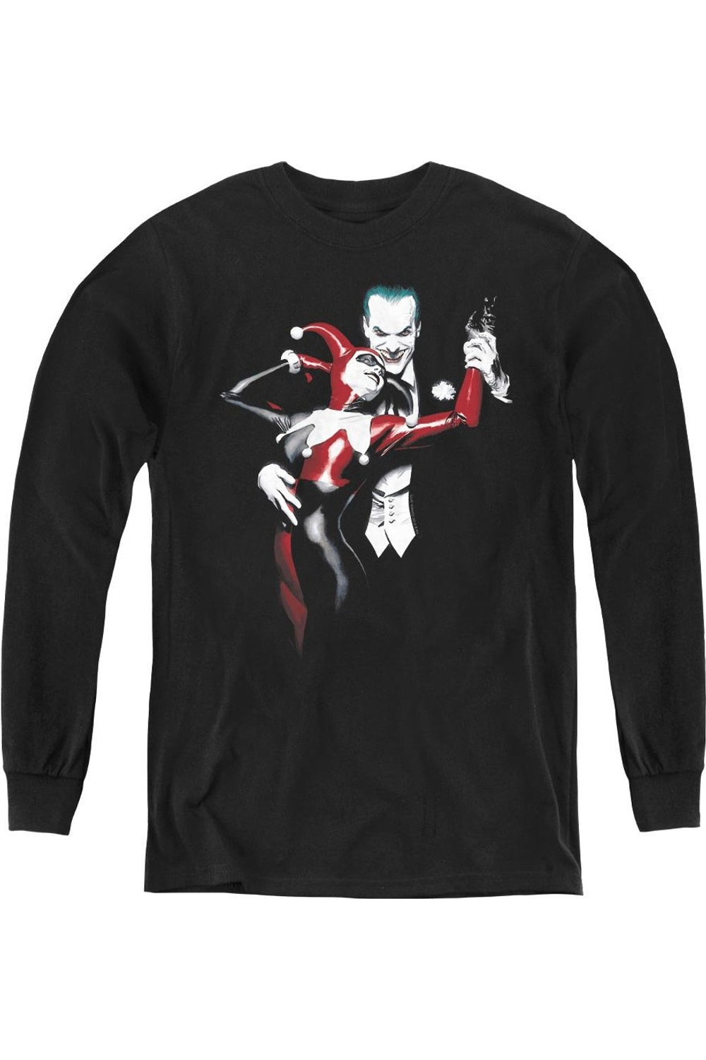 

Футболка с длинным рукавом для подростков Batman, Harley и Joker Gildan, черный