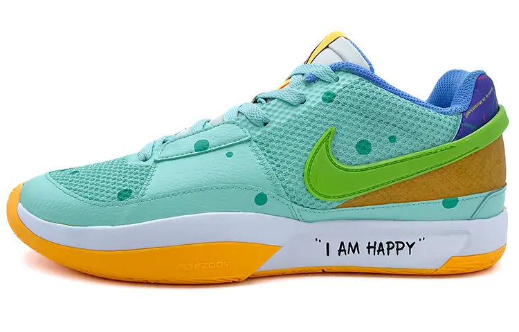

Баскетбольные кроссовки Ja 1 Basketball Shoes Unisex Low-top Green Orange Nike