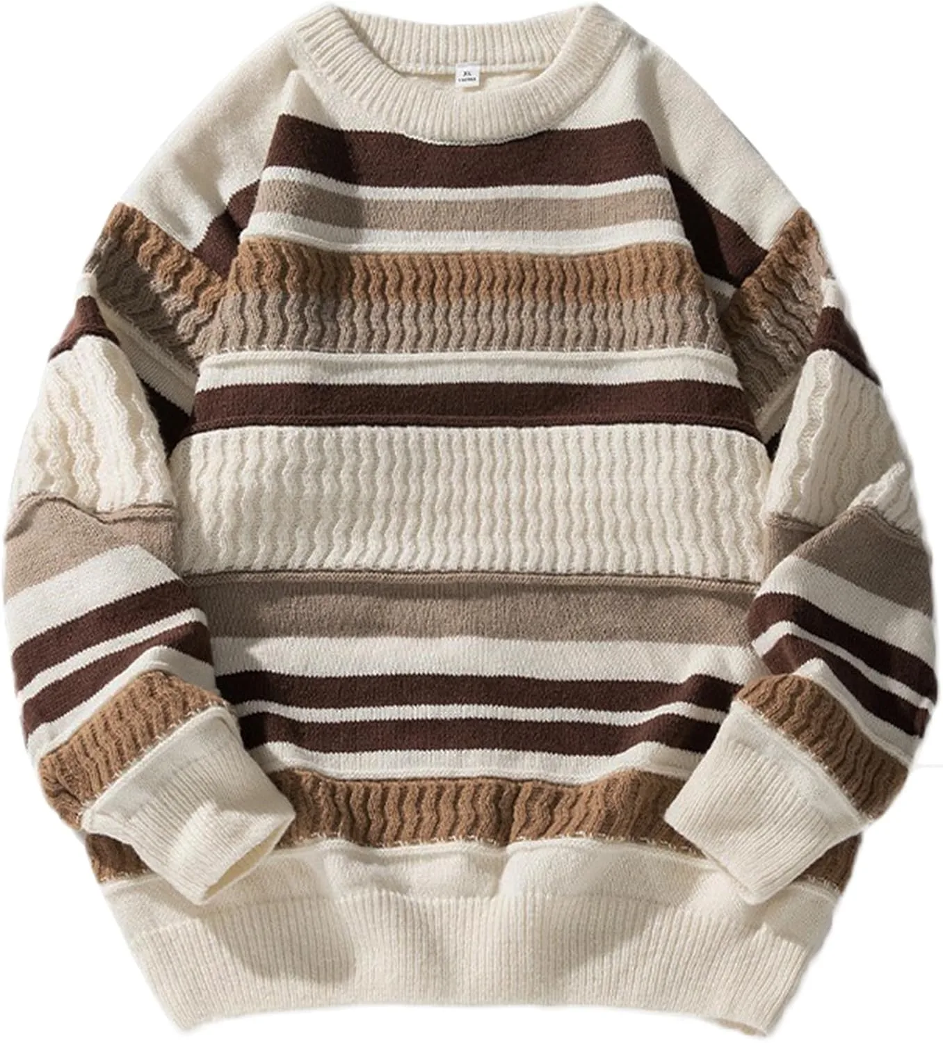 

Мужской винтажный свитер оверсайз с косой вязкой