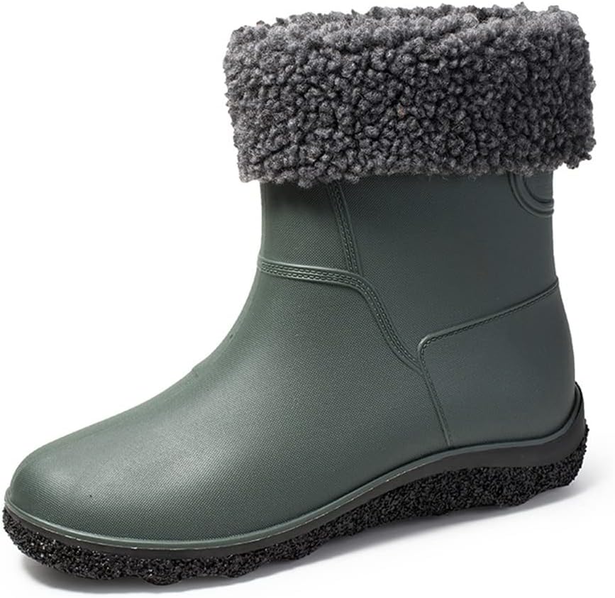 

Мужские резиновые сапоги Rojeam, водонепроницаемые, стиль Челси, для прогулок на улице, водонепроницаемые ботинки до щиколотки, зеленый