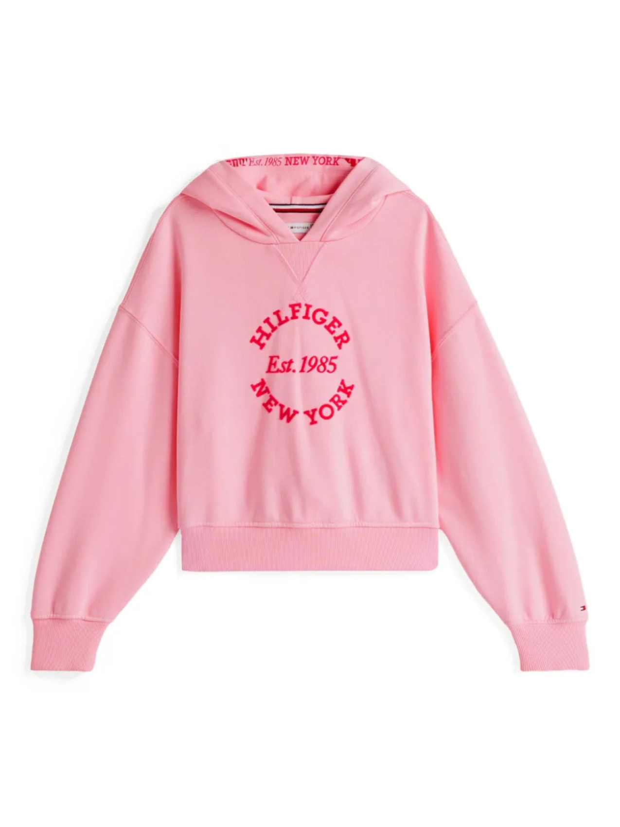 

Tommy Hilfiger Junior свободная толстовка с капюшоном, розовый