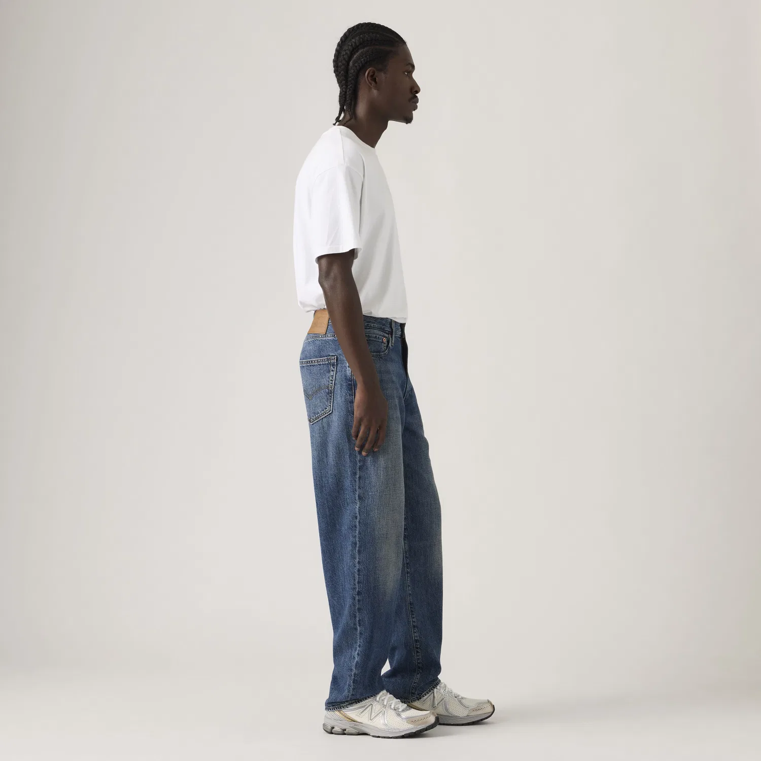 Мужские джинсы 568 из свободного льна и денима Levi's, Dark Wash — фото 4