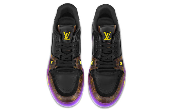 Кроссовки x lakers lv trainers 'brown monogram with black purple' Louis Vuitton, фиолетовый — фото 3