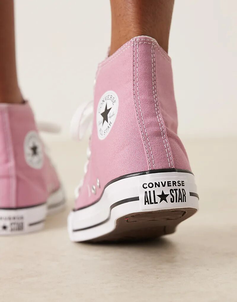 Кеды Converse Chuck Taylor All Star Hi светло-розового цвета — фото 3