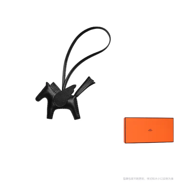 

HERMES Черный кулон из овчины унисекс малого размера, Black