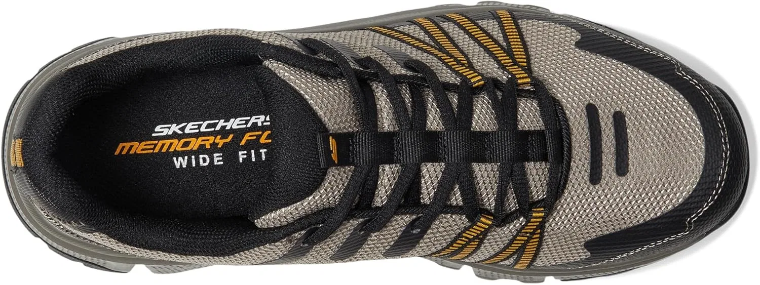 Мужские кроссовки Skechers Summits в Twin Bridges, Tan Synthetic Textile Black Trim — фото 2
