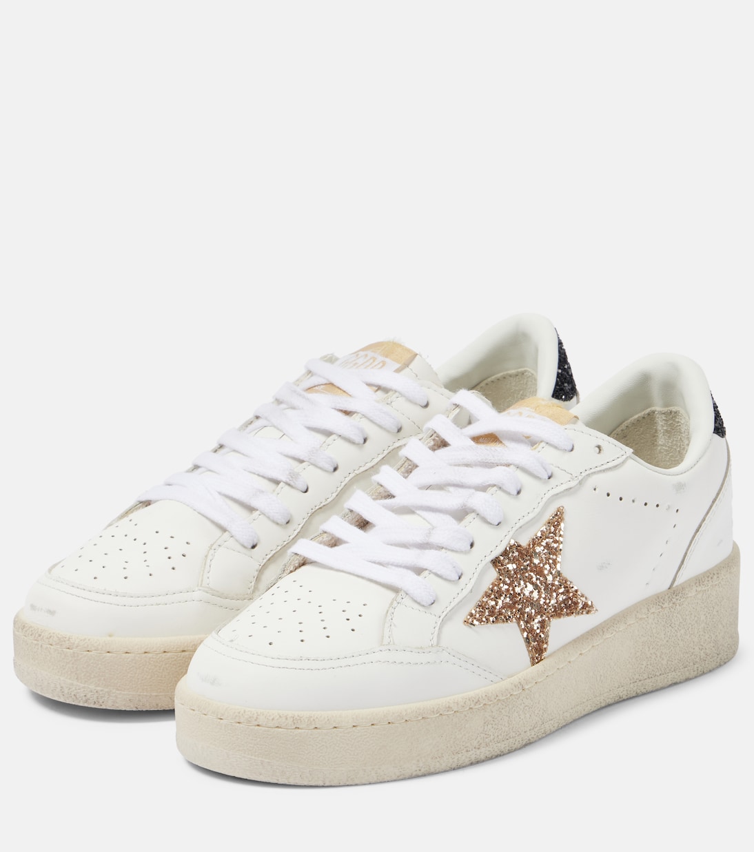 Кроссовки Ball Star 2 из декорированной кожи Golden Goose, White/Gold/Black — фото 4