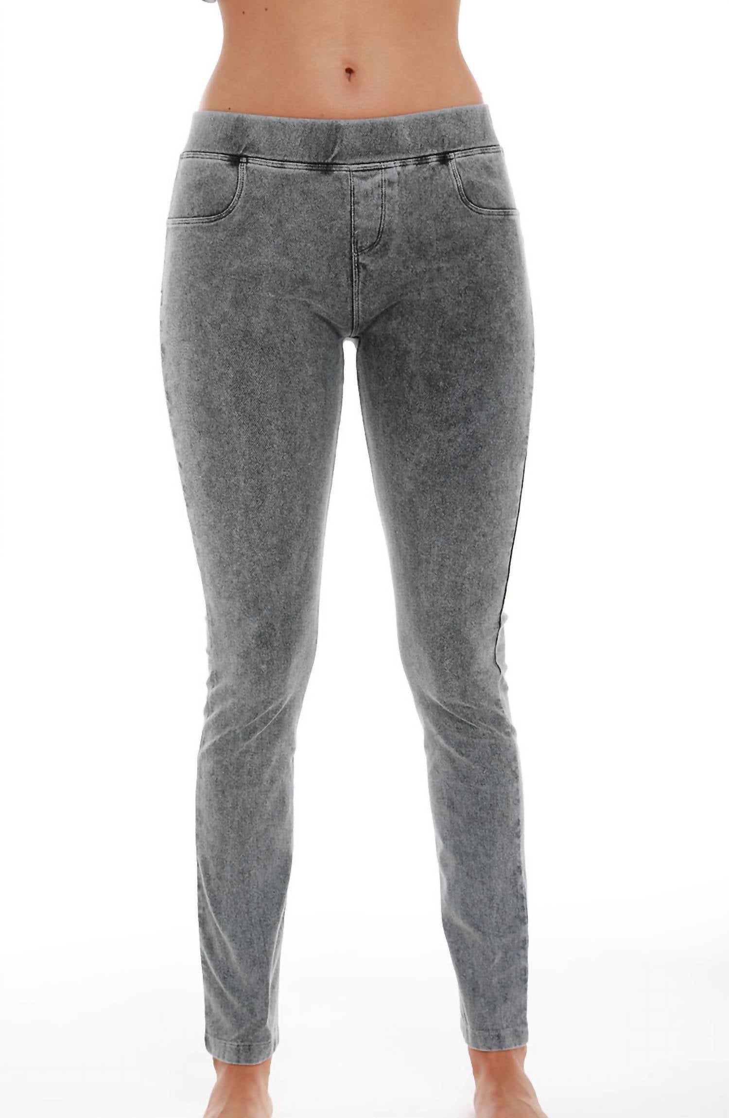 

Джеггинсы с низкой посадкой в ​​цвете Charcoal french kyss