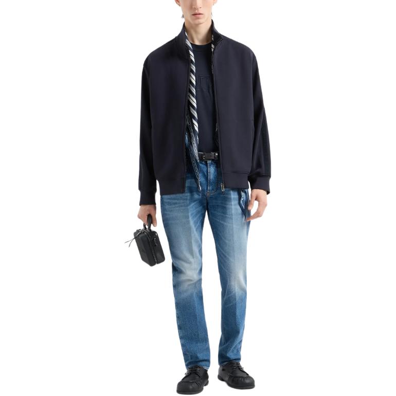 Джинсы J06 Slim Fit с эффектом потертости, голубые, EMPORIO ARMANI — фото 2