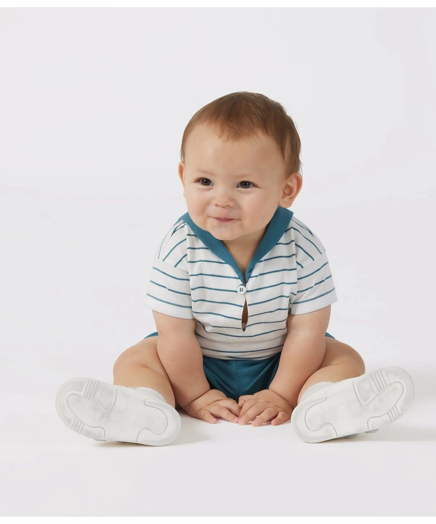 Детский комплект из 2 предметов PETIT BATEAU, Off-white/green