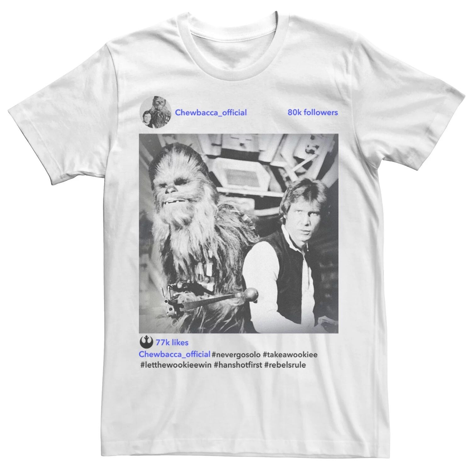 

Мужская футболка с рисунком Rebel Life Star Wars, белый
