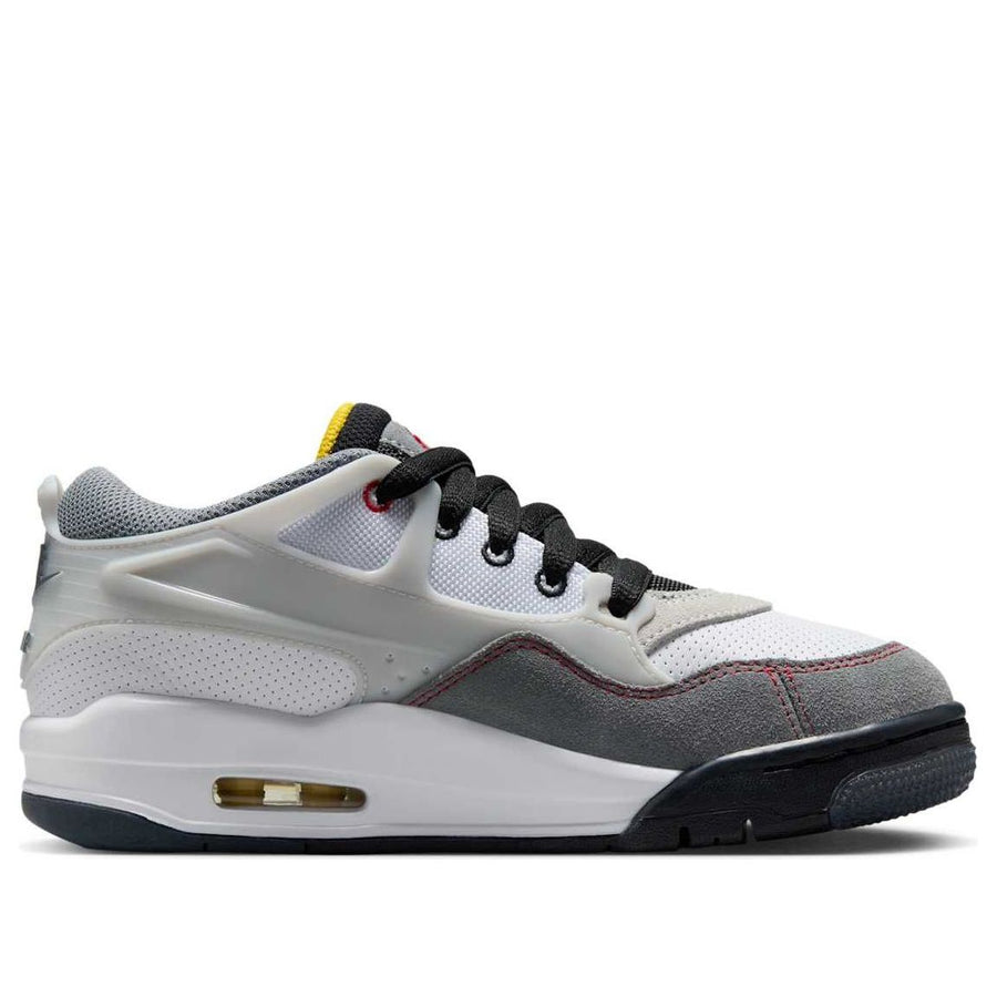 Кроссовки (GS) Air Jordan 4 RM Premium 'White Smoke Grey Red', белый — фото 2