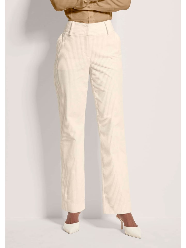 

MADELEINE Женские вельветовые брюки из эластичного материала, кремового цвета