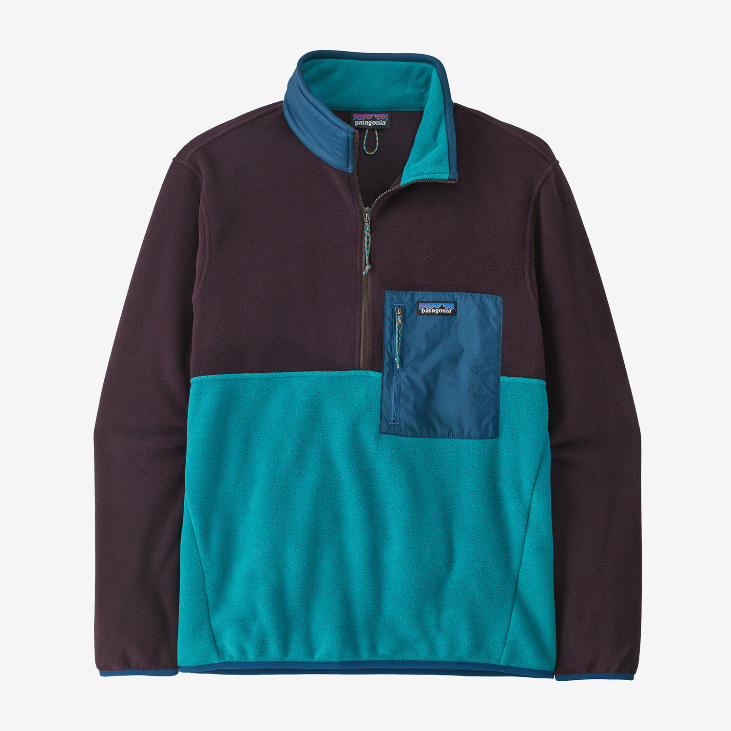 

Мужской флисовый пуловер с молнией 1/2 Microdini Patagonia, цвет Belay Blue