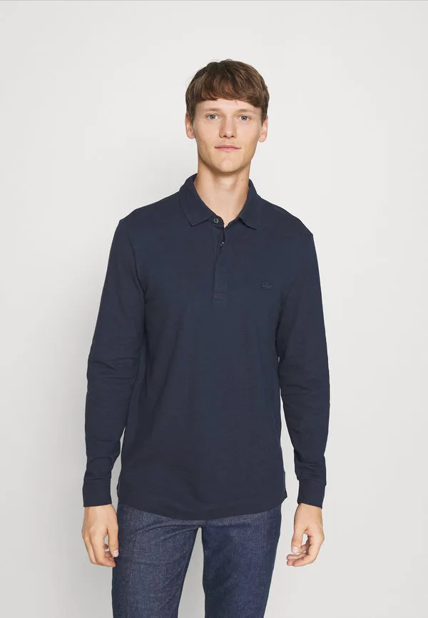 Рубашка поло Lacoste, длинный рукав, синий