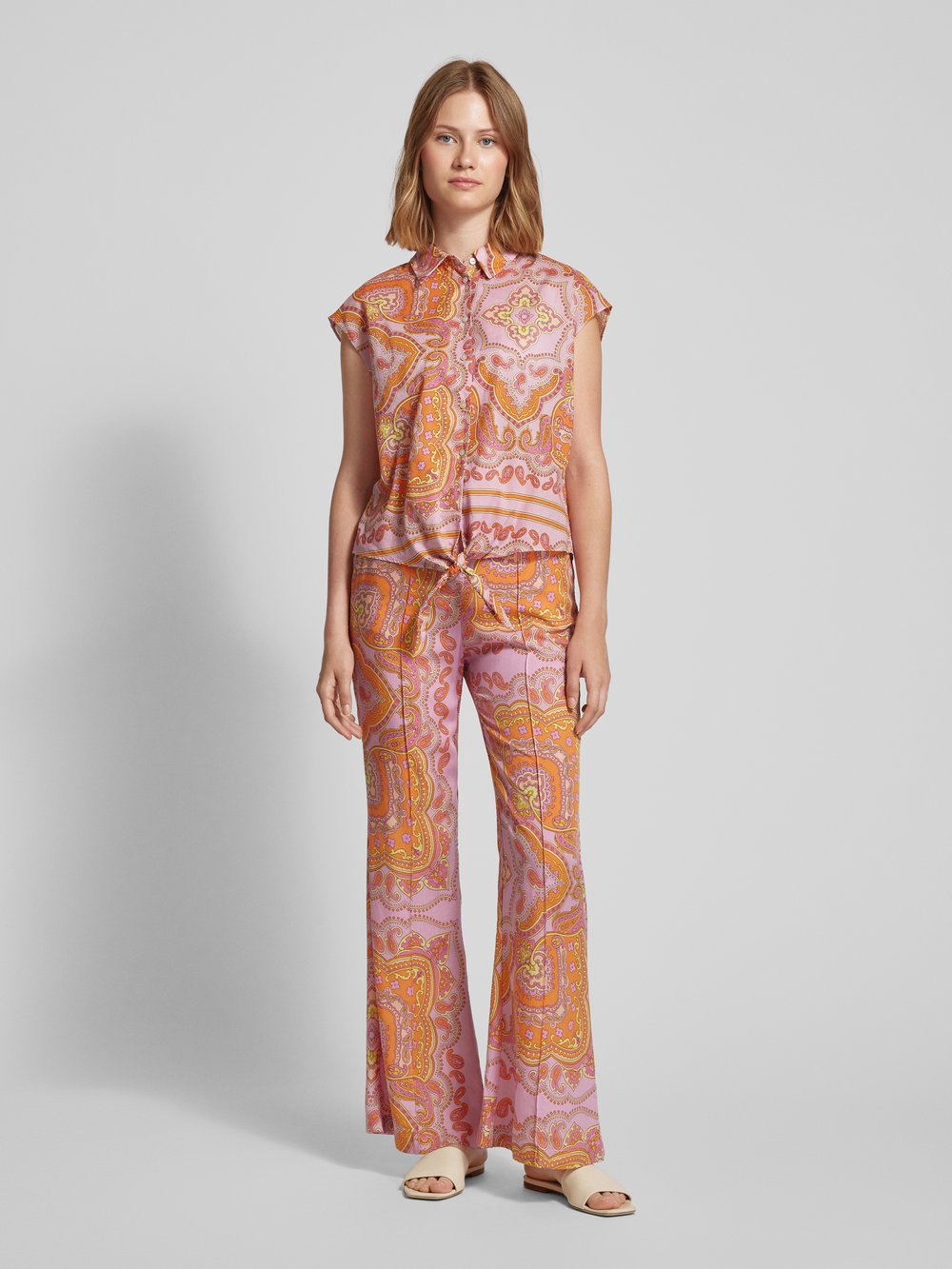 

Блузка с узлом, модель «FARRAH» Mango, розовый