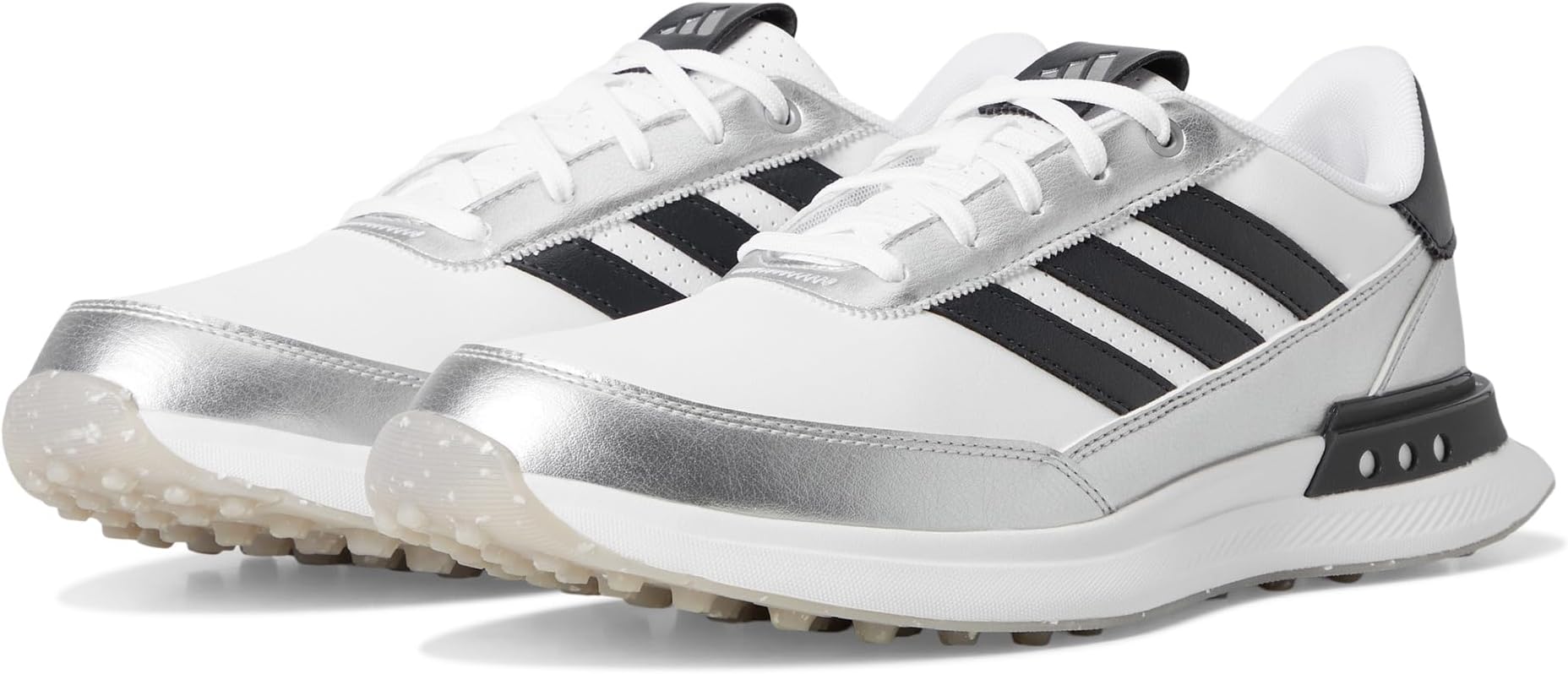 Кроссовки Adidas Golf S2G 25 Leather Spikeless Golf Shoes, Footwear White/Night Indigo/Grey Two