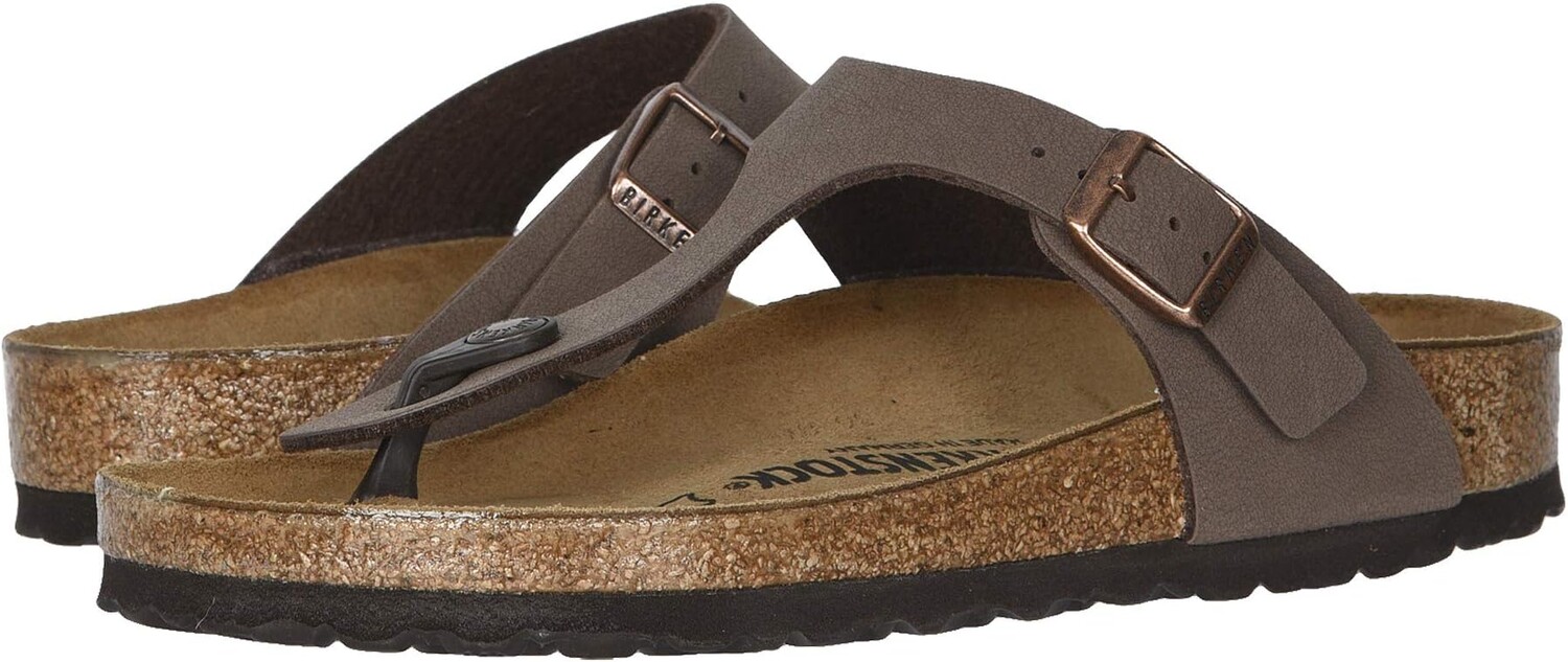 

Шлепанцы Gizeh - Birko-Flor & Birkibuc Birkenstock, цвет Mocha Birkibuc