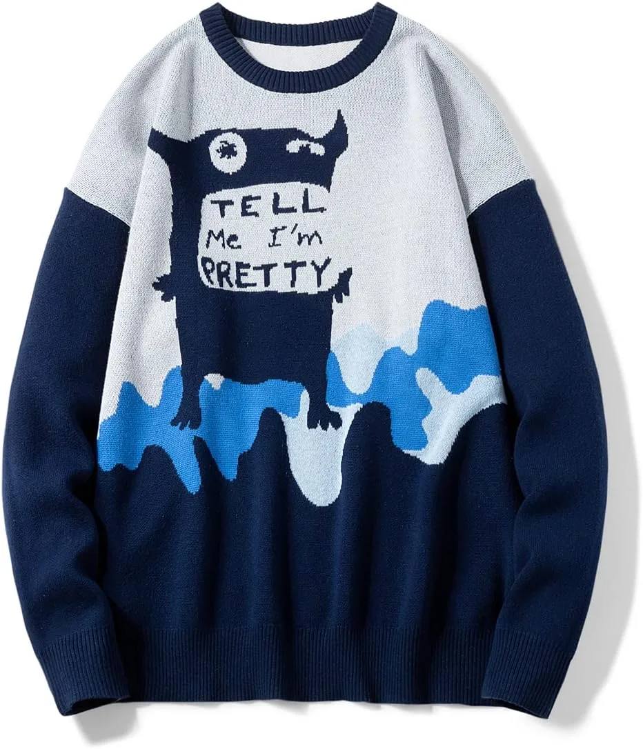 

Мужской оверсайз свитер с принтом, длинный рукав PRTM EGO