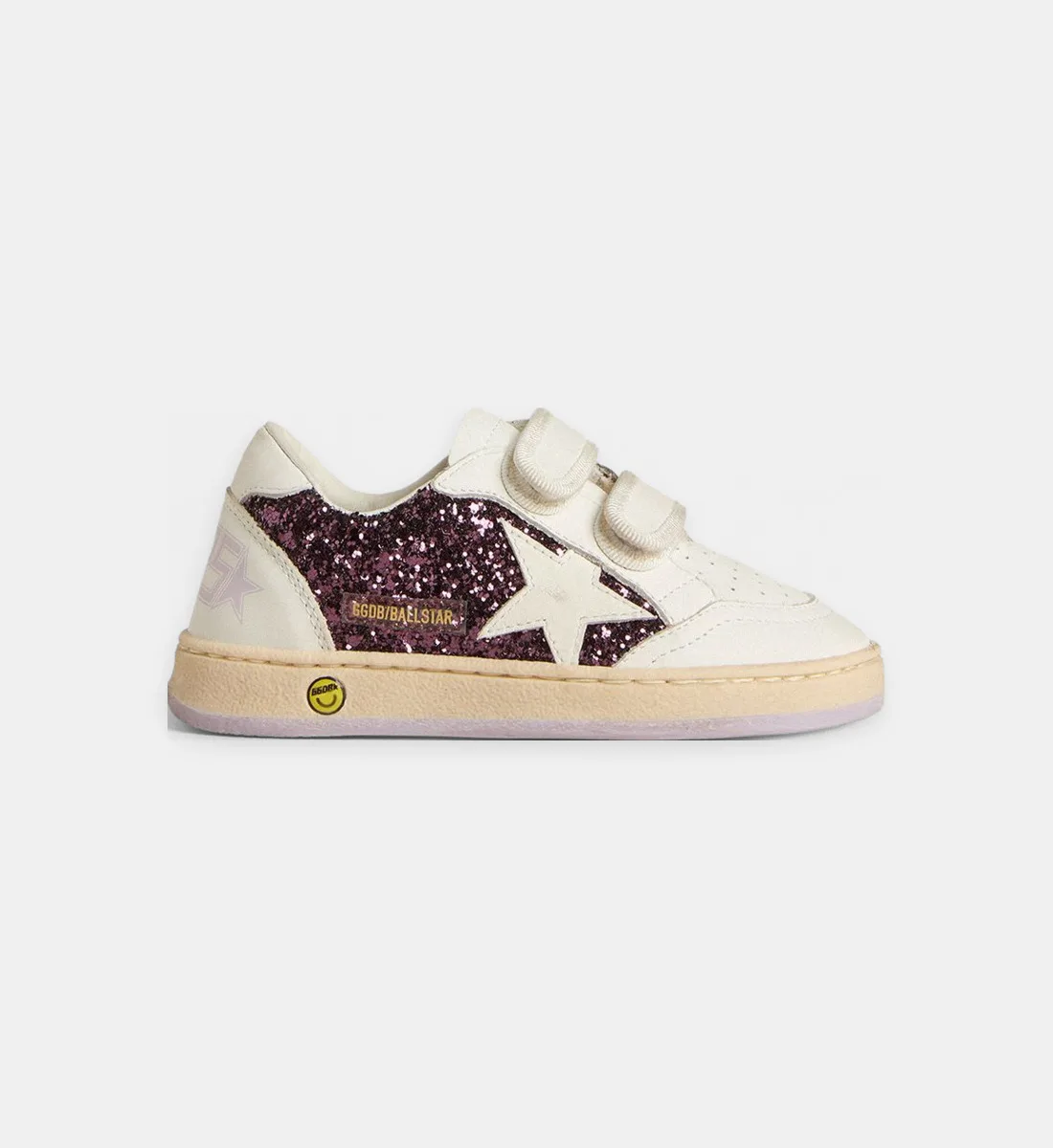 Низкие кеды Ballstar из коровьей кожи с пайетками GOLDEN GOOSE, фиолетовый