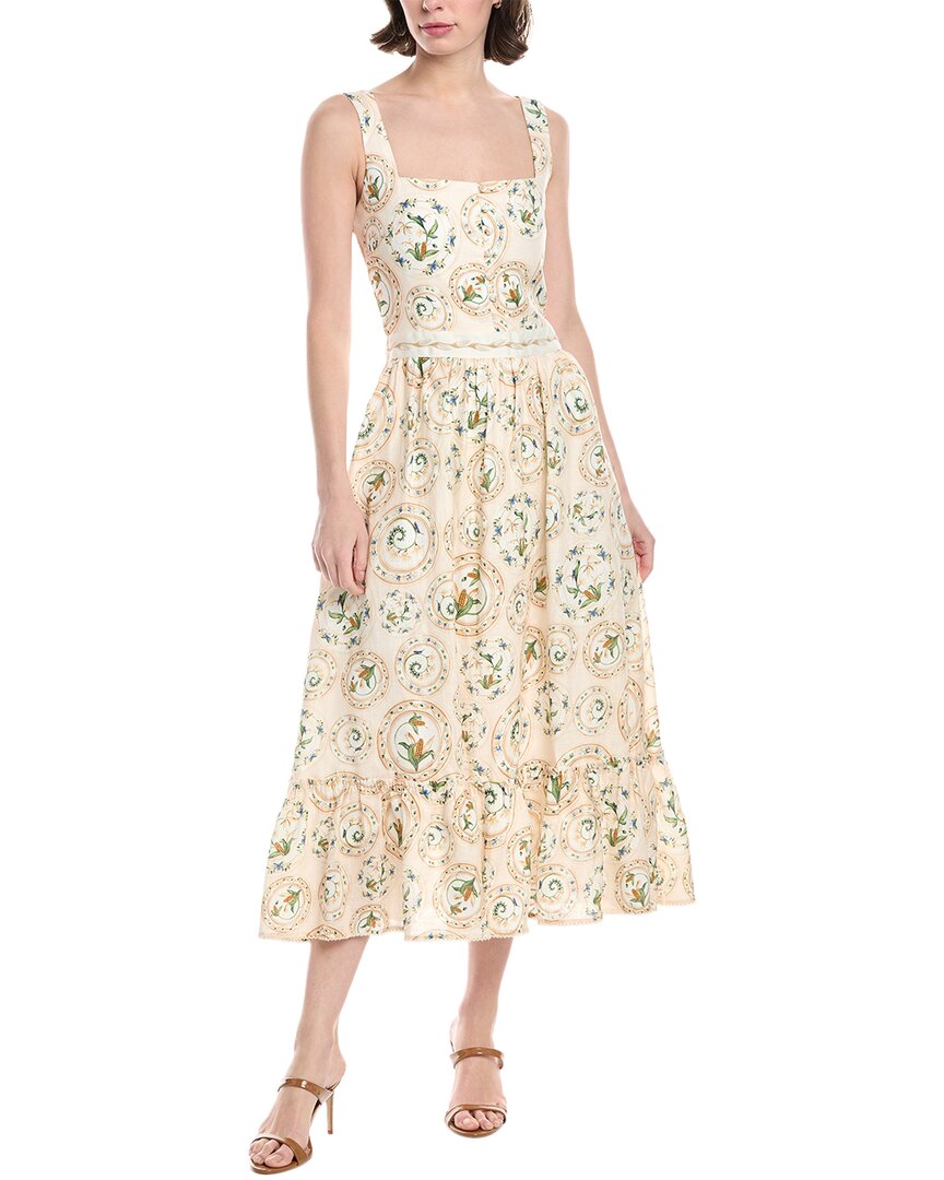 

Agua by Agua Bendita Мужская посуда Льняное макси-платье, белый