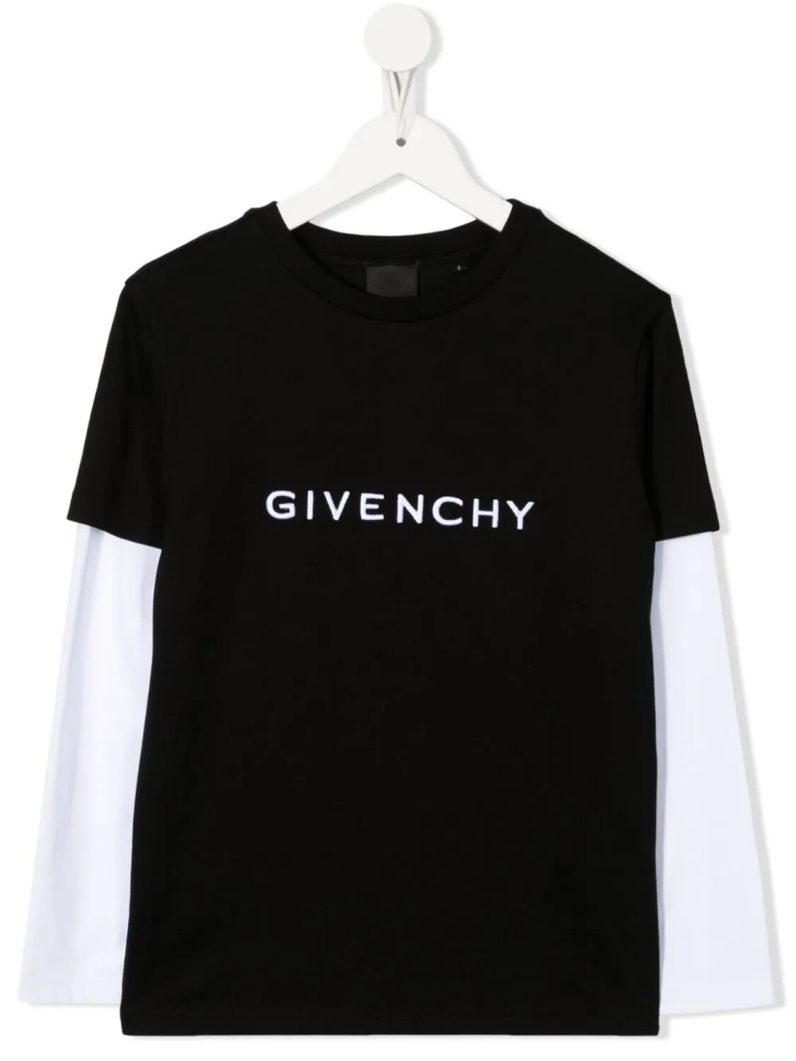 

Givenchy Kids многослойная футболка с логотипом, черный