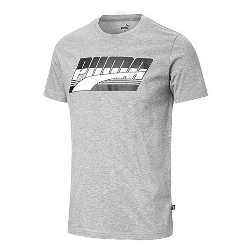 

Футболка chest large logo printing short sleeve gray Puma, серый