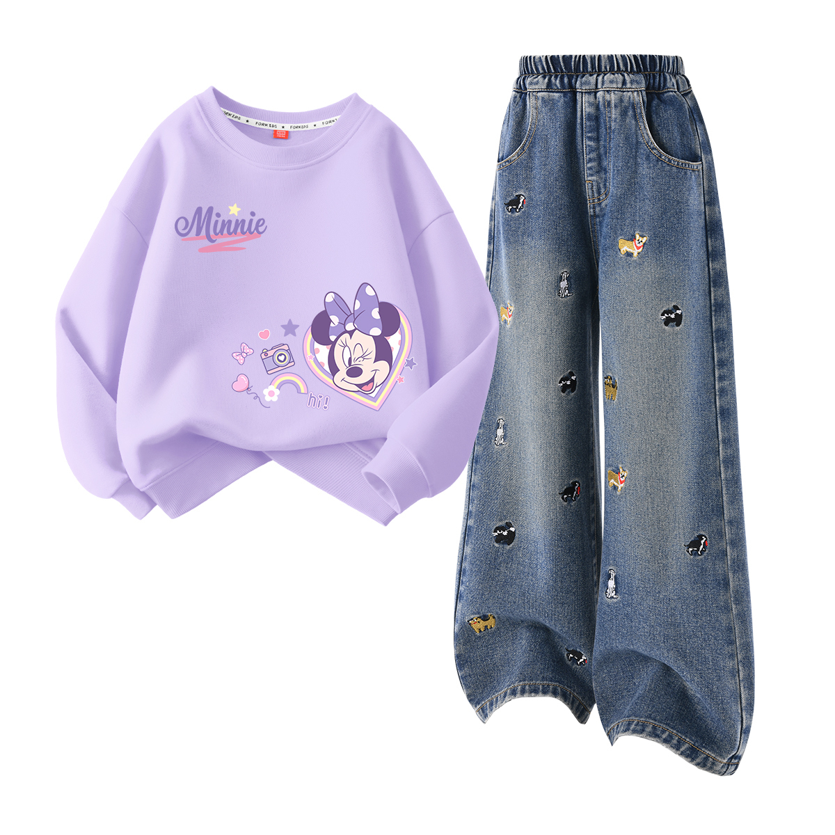 

Детская повседневная спортивная одежда Disney, фиолетовый