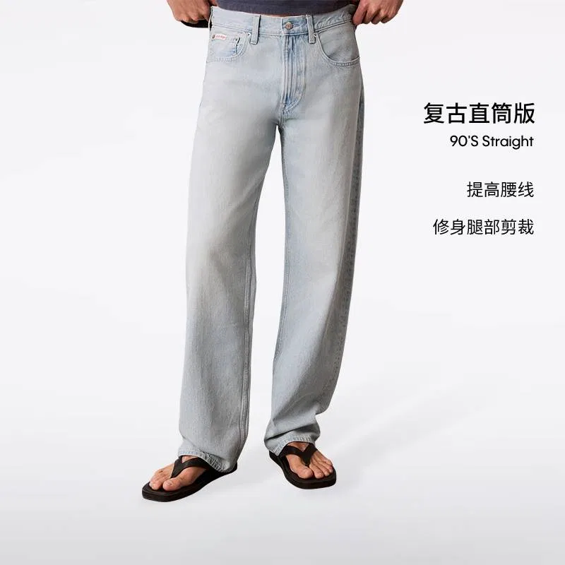 Джинсы прямого кроя Calvin Klein Jeans Light Blue — фото 4