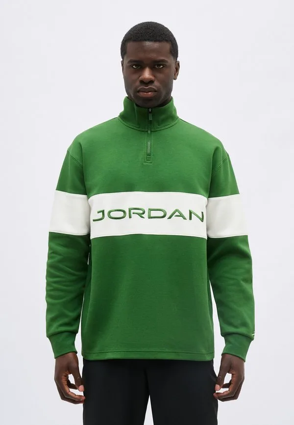 Толстовка для гольфа с застежкой-молнией до середины груди Jordan, Forest Green/Sail — фото 2