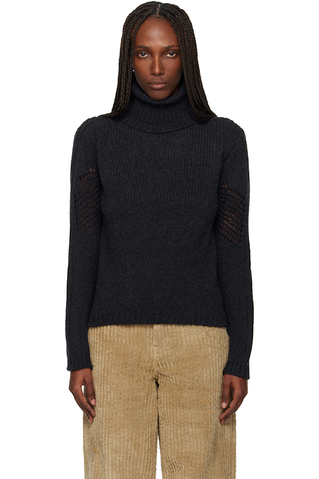 

Our Legacy Серая водолазка с высоким воротником-стойкой