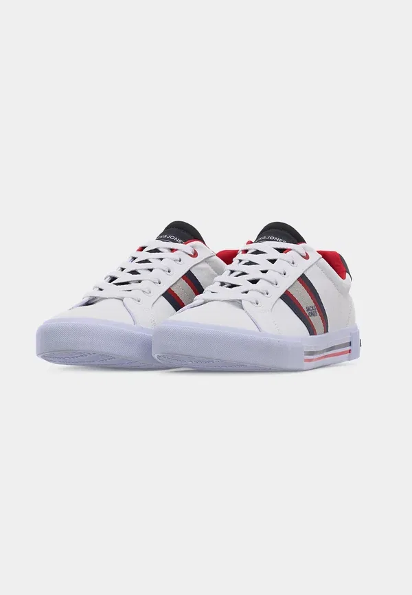 Кроссовки Jfwgorgon trainers Jack & Jones, белый/темно-синий/барбадосская вишня — фото 3